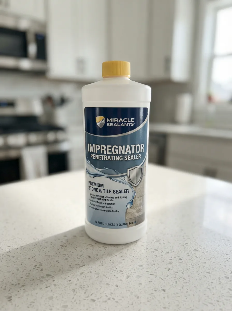 Bottle of Miracle Sealants 511 Impregnator Penetrating Sealer on a clean surface.
